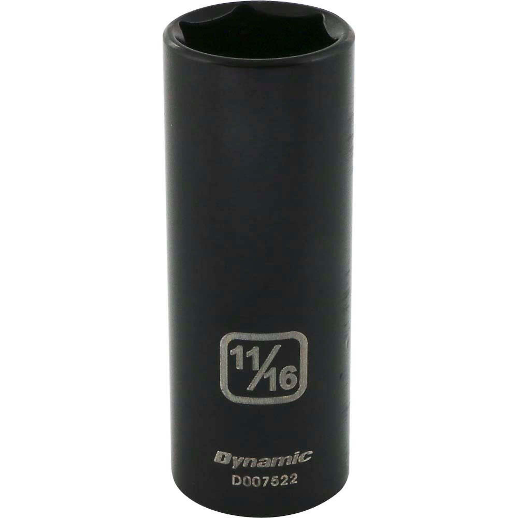 Dynamic Tools 3/8" Drive 6 Point SAE, 11/16" Deep Length, Impact Socket